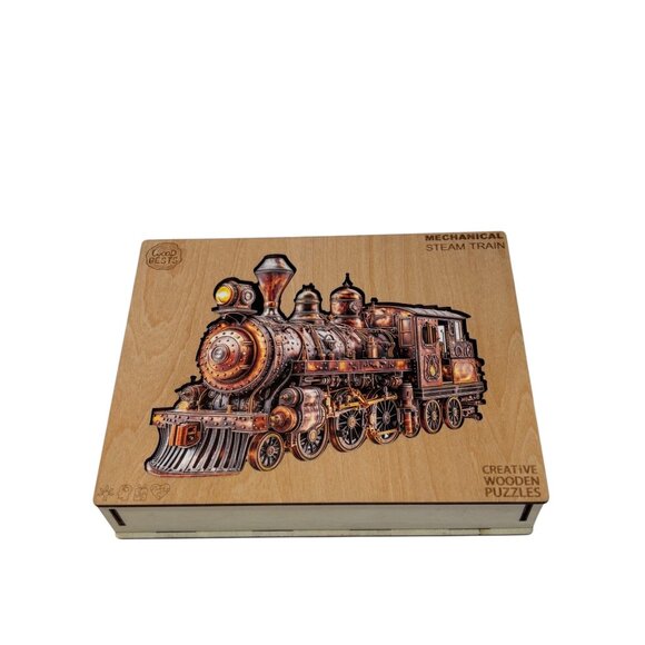 Creative Wooden Puzzles Set W/ Ironclad Dynamo Ocean Mug & Mechanical Steam Trai - Picture 2 of 16